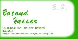 botond haiser business card